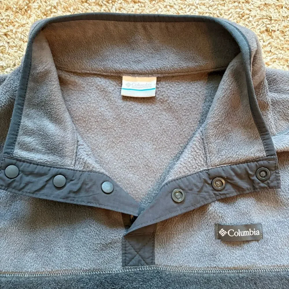 Columbia Mens Steens Mountain Half Snap Pullover‎ Fleece Sweater Gray Size XXL